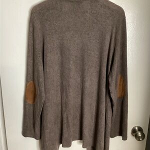 NWOT 41 Hawthorn Cozy Brown Open-Front Cardigan 2X
